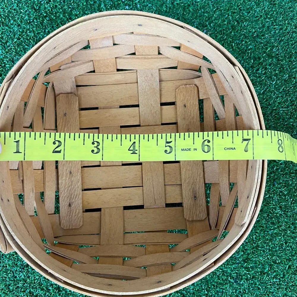 Vintage Longaberger USA Handwoven Round Small Catch All Basket